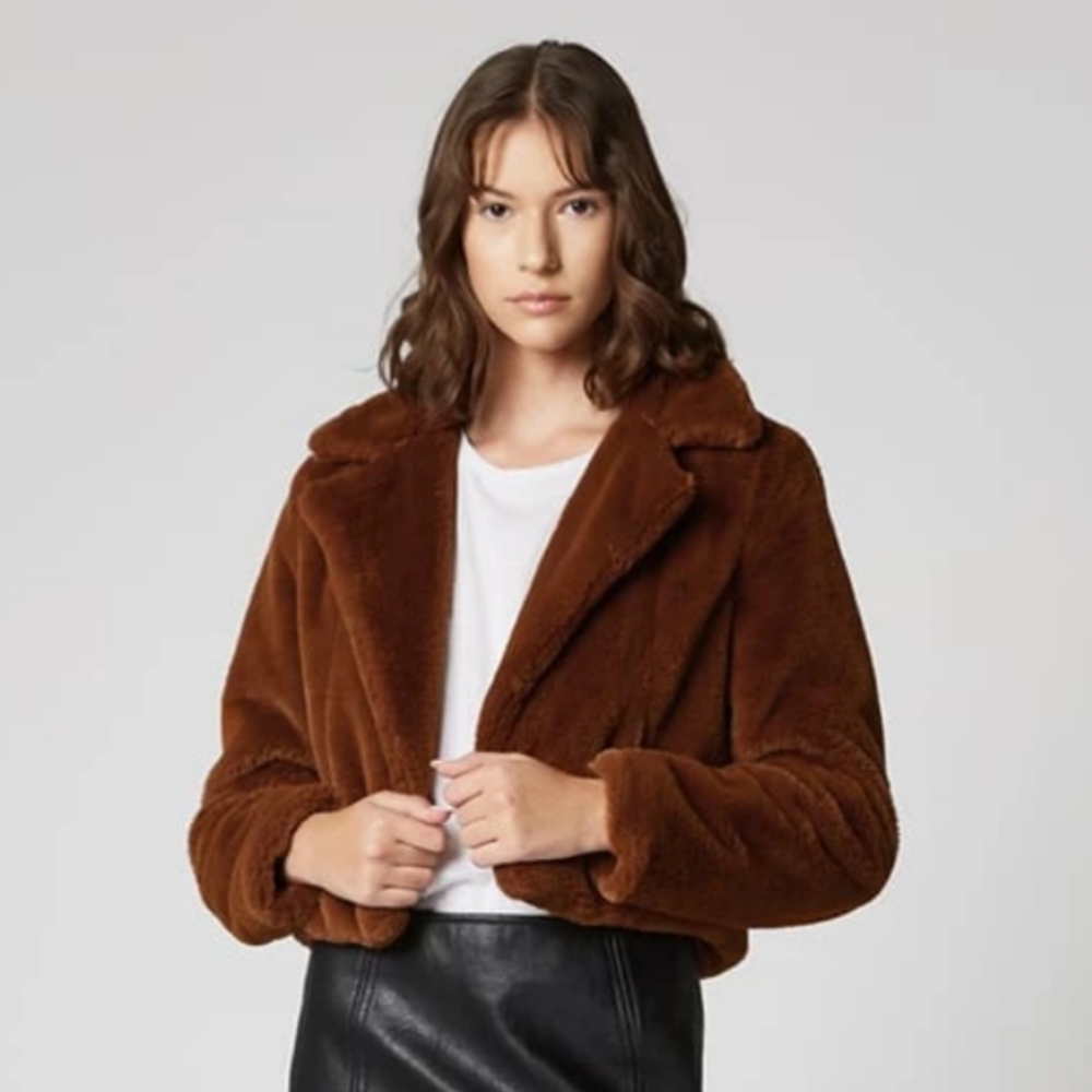 🧸Blank NYC Brown Moto Coat NWT